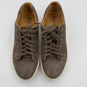BORN Womens Brown Suede Platform Sneaker Size 9.5 Lace Up Low Top Comfort Shoe